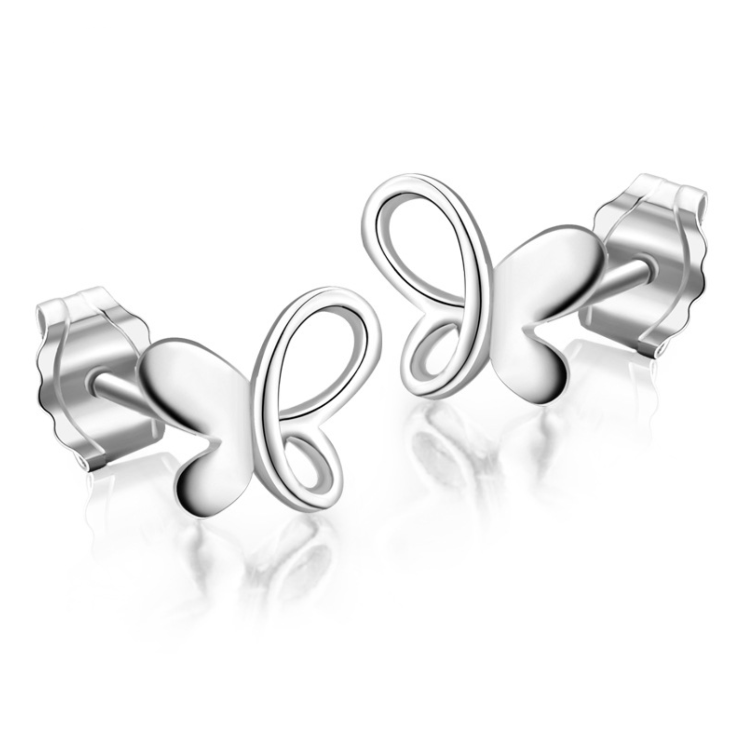 925 Sterling Silver Butterfly Hollow Stud Earrings Womens Girls Jewellery New UK