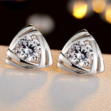 925 Sterling Silver Layer Heart Stud Earrings Womens Girls Jewellery New UK Gift