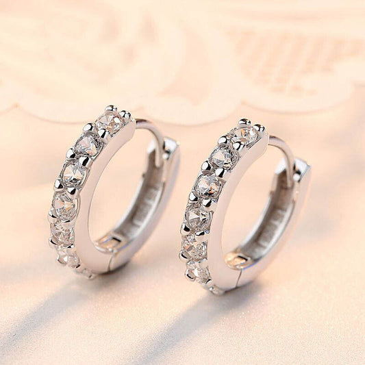 925 Sterling Silver Huggie Hoop Stud Earrings Womens Girls Jewellery Gift New UK