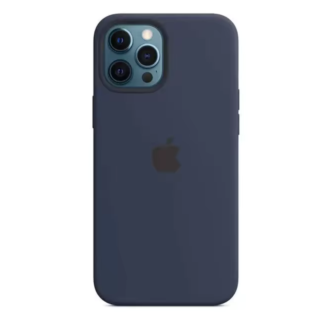 Original Silicone Case with Logo for Apple iPhone 11 12 13 14 15 Pro Max Plus - Full Cover Protection