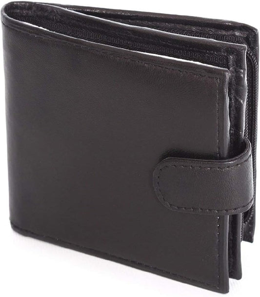 RFID Blocking Men's Wallets Black ]Leather Black One Size Coin Purse Black Taille Unique Purses