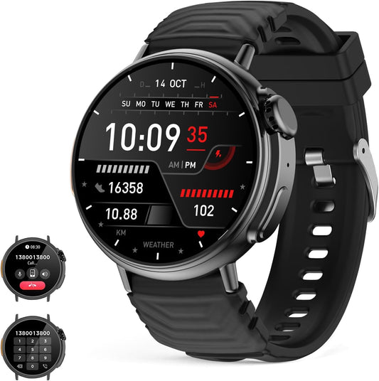 Smart Watch Ultra 1.52" Round HD Display with call (receive/make call)Ai Voice,Music Player, Fitness watch for men women Waterproof Activity Tracker with 120 Modes Sports for Iphone Andorid phones