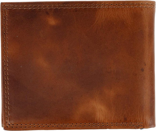 Men's Leather Edisto RFID Slim Bifold Wallet, Tan