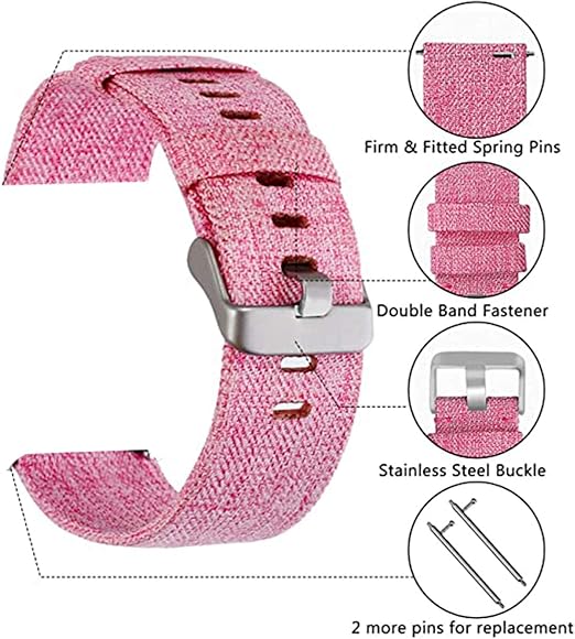 Smart Watch Band, Blueshaweu Breathable Nylon Woven Fabric Replacement Accessory Strap Compatible for TOOBUR IDW13 1.8" Smart Watch/TEMINICE IDW13 1.8" Smart Watch/Woneligo IDW13 1.8" Smart Watch/VRPEFIT IDW13 1.8" Watch/Konitee IDW13 1.8" Sm