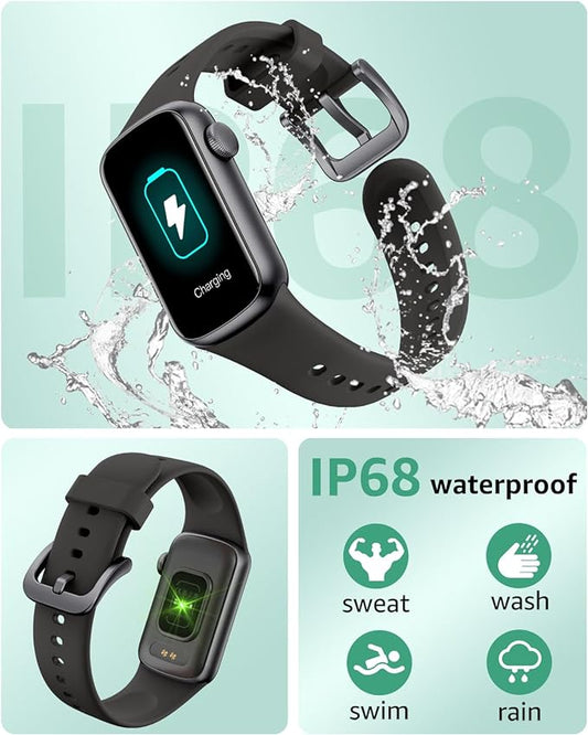 Smart Watch for Women Men Kids,Fitness Tracker Watch with 1.47"Full Screen, 24/7 Heart Rate Sleep Monitor,130+ Sport Modes Smartwatch,IP68 Waterproof Pedometer Activity Traker for Android iOS