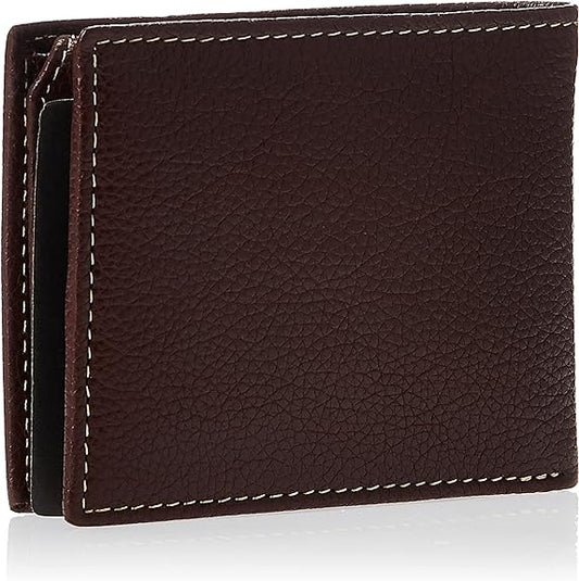 Men's Leather Wallet with Attached Flip Pocket Travel Accessory-Bi-Fold