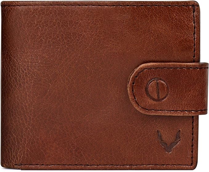 All-in-One Handmade Mens Wallet, RFID Blocking Wallet with Coin Pocket, Fine Leather Card Wallet for Men with 8 Slots and Zip Section, in Wooden Mens Gift Box, Cocoa Brown Wallet