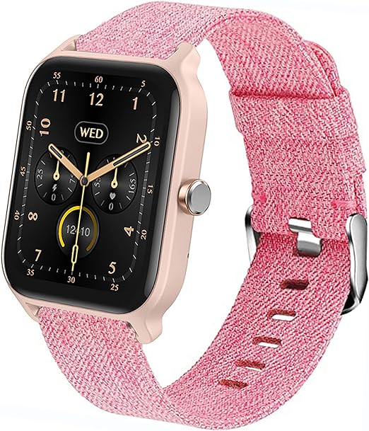 Smart Watch Band, Blueshaweu Breathable Nylon Woven Fabric Replacement Accessory Strap Compatible for TOOBUR IDW13 1.8" Smart Watch/TEMINICE IDW13 1.8" Smart Watch/Woneligo IDW13 1.8" Smart Watch/VRPEFIT IDW13 1.8" Watch/Konitee IDW13 1.8" Sm