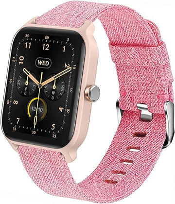 Smart Watch Band, Blueshaweu Breathable Nylon Woven Fabric Replacement Accessory Strap Compatible for TOOBUR IDW13 1.8" Smart Watch/TEMINICE IDW13 1.8" Smart Watch/Woneligo IDW13 1.8" Smart Watch/VRPEFIT IDW13 1.8" Watch/Konitee IDW13 1.8" Sm