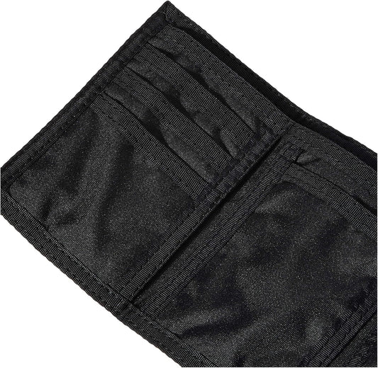 Men Tri-Fold Wallet - Black/White, One Size