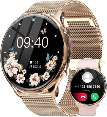 Smart Watch for Women, 1.39" Always-on Display Fitness Tracker Smartwatch Answer/Make Calls, Heart Rate/Blood Pressure/Sleep Monitor, 100+ Sport Modes Womens Smart Watches for Android IOS