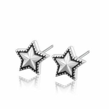 Vintage star Stud Earrings 925 Sterling Silver Women Girls Jewellery Gift