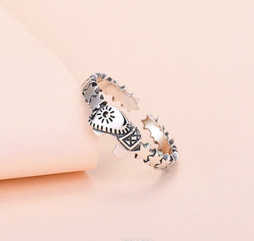 Vintage Elephant Adjustable Ring 925 Sterling Silver Plt Women Jewellery Gift UK