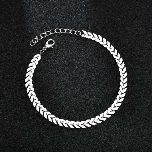 UK Women Ankle Bracelet 925 Plated Silver Anklet Foot Chain Boho Beach Fashion