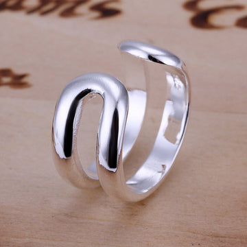 925 Sterling Silver plated Double Ring Thumb Finger Band Rings Gift UK