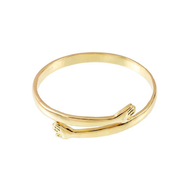 Fashion Gold Plated Hug Bracelet Adjustable Bangle Women Friendship Jewelry Gift