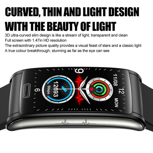 E600 ECG Heart Rate Smart Watch Body Temperature Monitor Sports Fitness Tracker