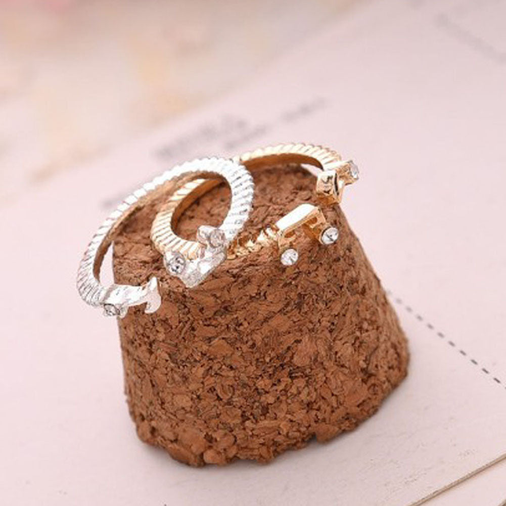 Rring silver or gold colour musical note ring, cute, adjustable size