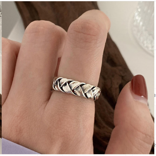 925 Sterling Silver Adjustable Minimalist Ring Simple Beautiful Designs women