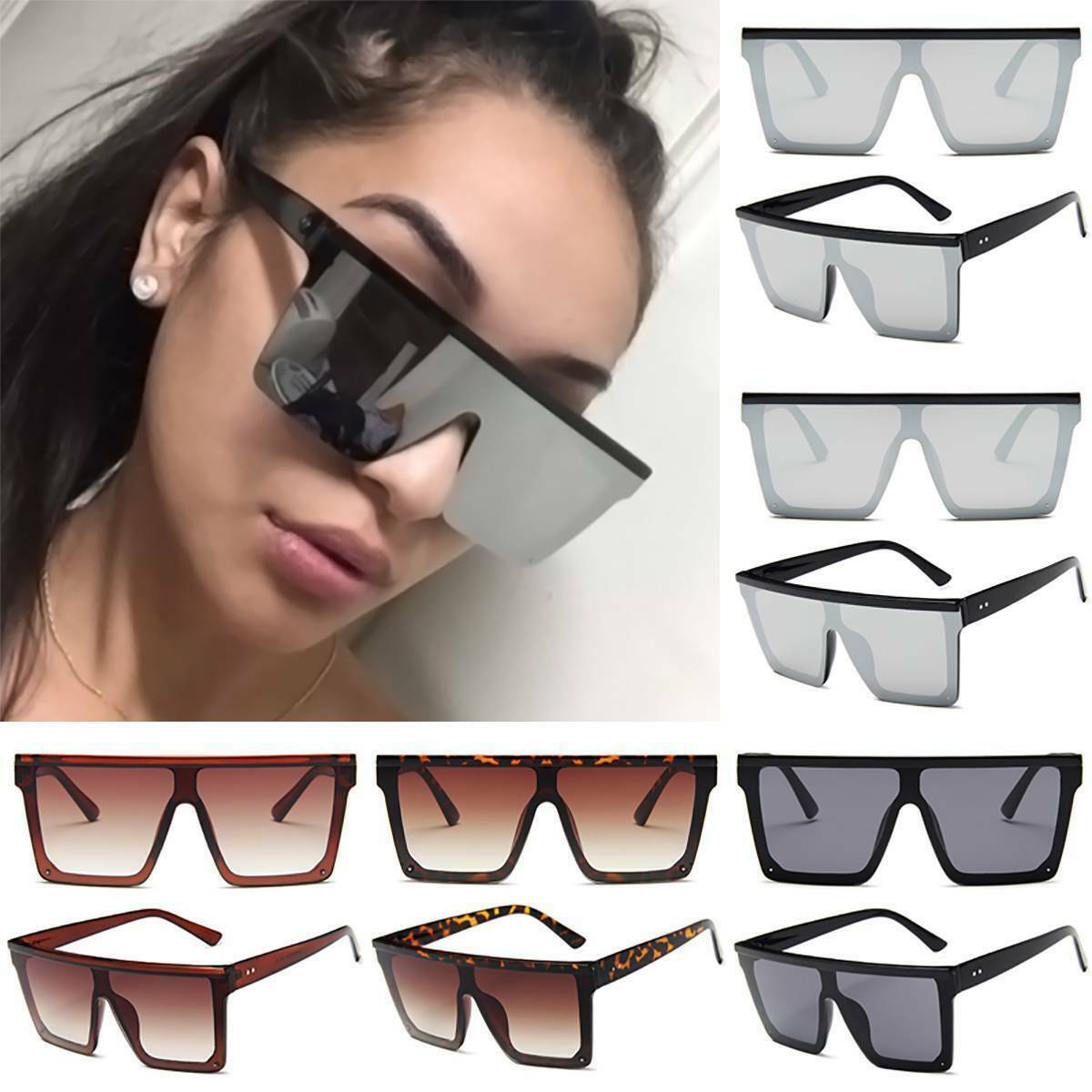 LARGE OVERSIZED LADIES WOMEN SUNGLASSES DESIGNER BIG FRAME RETRO VINTAGE FASHION