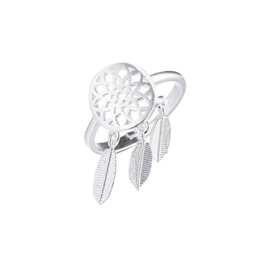 925 Sterling Silver Dream Catcher Adjustable Ring Womens Jewellery Girls Gifts