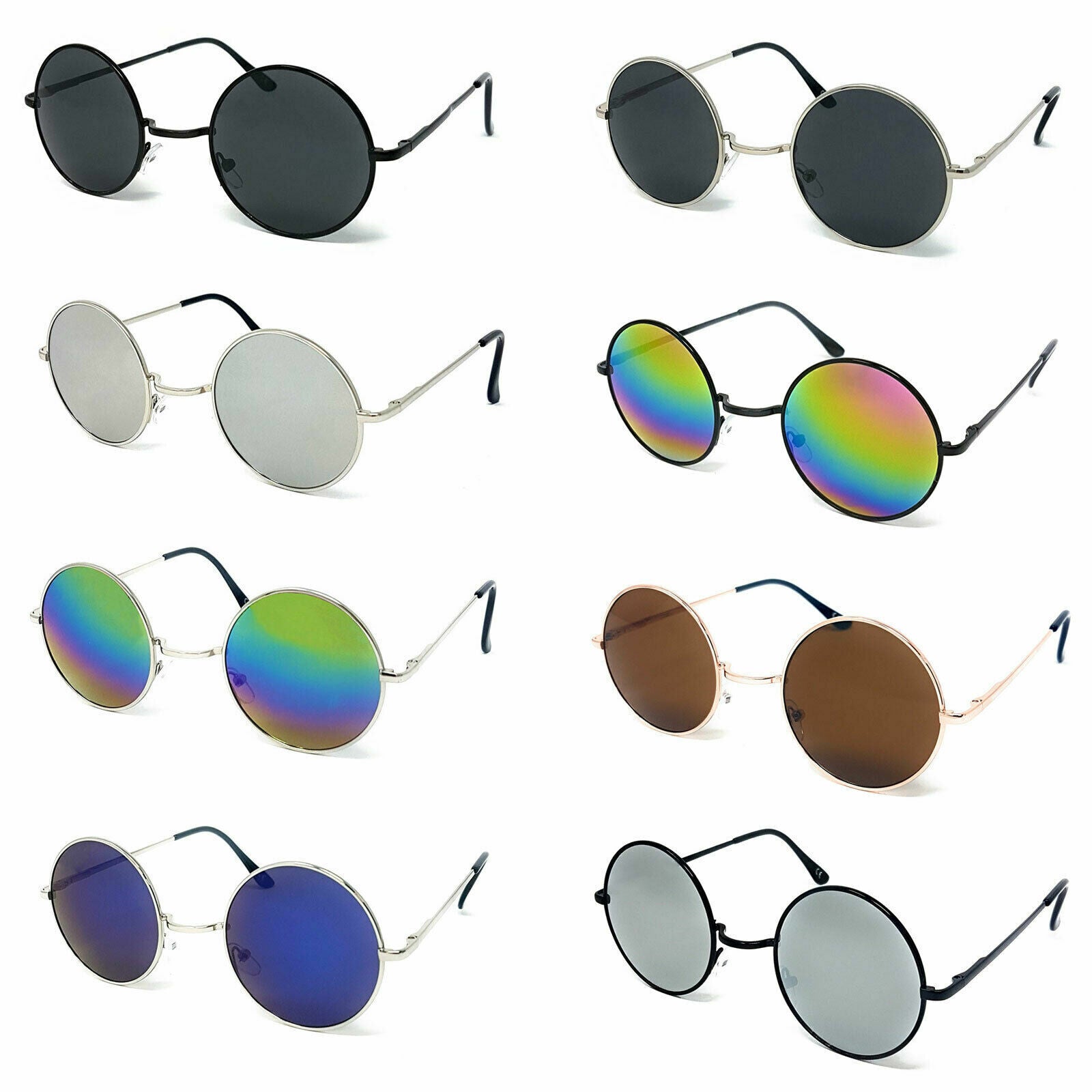 Round Lens Sunglasses Mens Womens Ladies Small Circle Ozzy Hippie UV