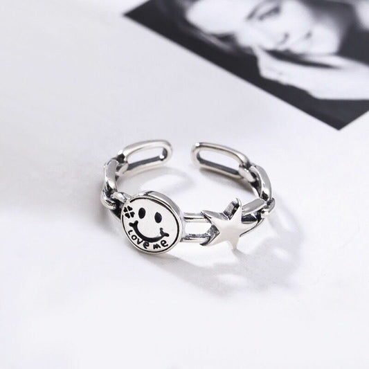 Vintage Fashion Adjustable Ring 925 Sterling Silver Women Jewellery Gift UK