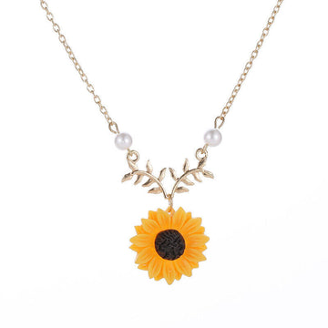 Unisex You Are My Sunshine Sunflower Pendant Chain Necklace Jewelry Gifts