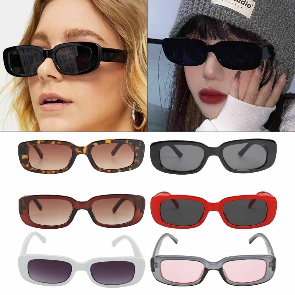 Rectangle Cat Eye Retro Small Vintage Womens Ladies Sunglasses Full Rim glasses