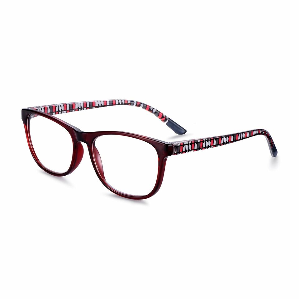 Read Optics Crystal Red Reading Glasses for Men & Women, Magnifying +1.0 to +3.5