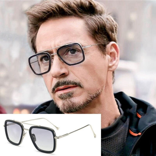 Sun Glasses Eyewear Men Metal Avengers Iron Man Square Hot Tony Stark Sunglasses