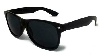 Mens Ladies Sunglasses Matte Black Classic Lens 80s Womens Retro Vintage UV400