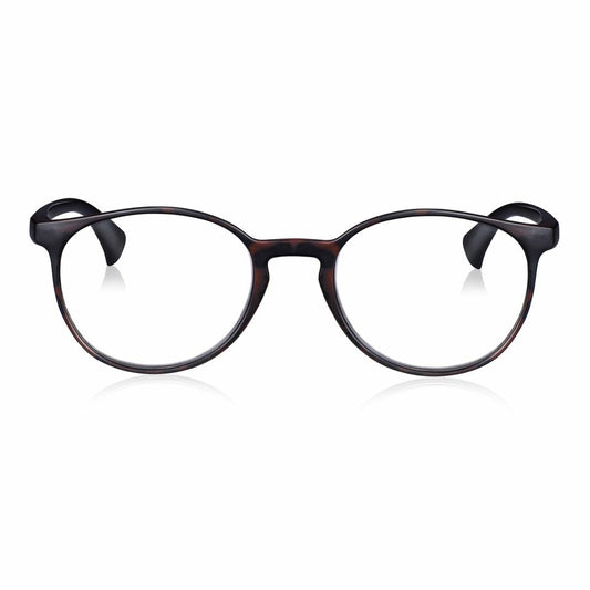 Round Black & Tort Reading Glasses for Men & Women, Magnification +1.0 to +3.5