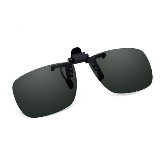 Clip On Green Tinted Sunglasses Polarised UV Flip-Up Lenses For Men & Women