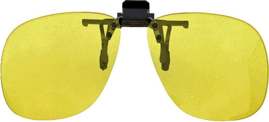 Night Driving Glasses x2 Clip On Anti Glare Day Yellow Women Men Sunglasses