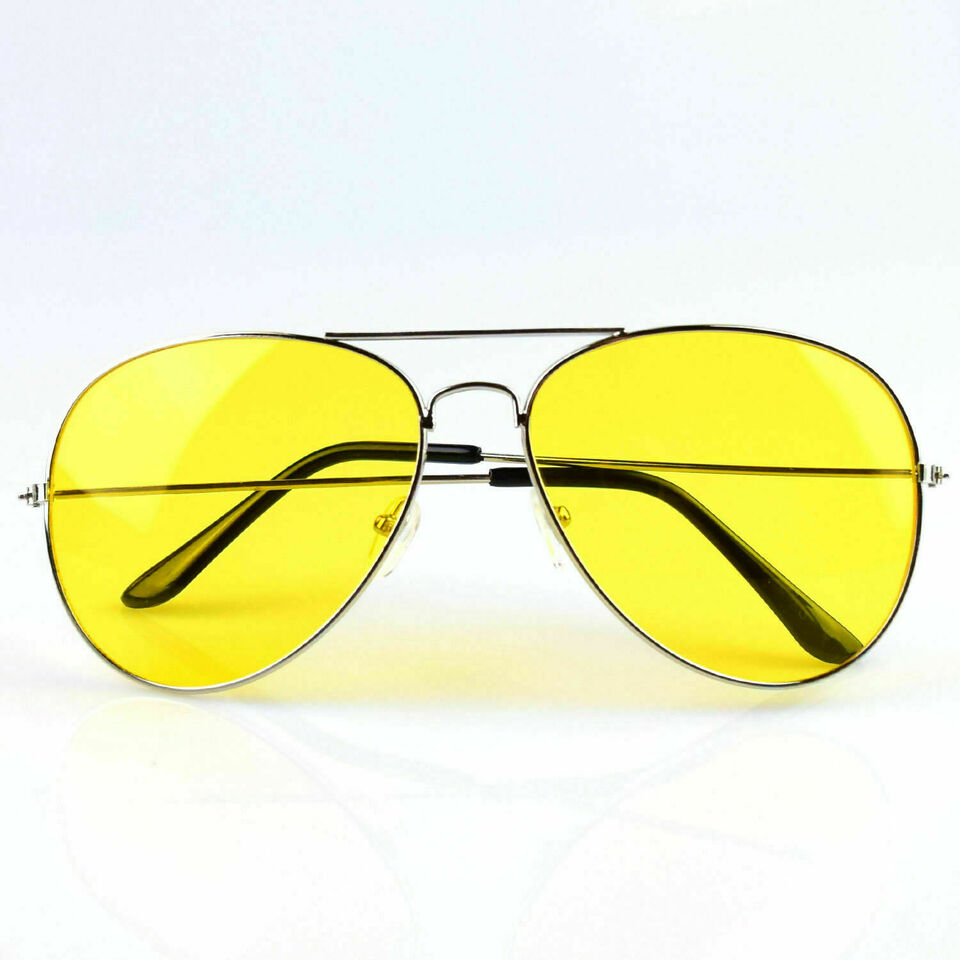 Night Driving Glasses HD Anti Glare Vision Polarized Yellow Lens Tinted Dazzle