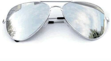 Adults Mens Womens Unisex Pilot Style Silver Frame Mirror Lens Sunglasses Shades