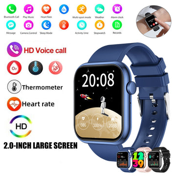 Smart Watch Bluetooth Calling Body Temperature Fitness Tracker Men Women