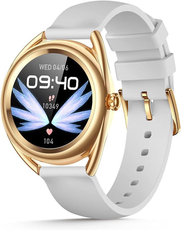 Smart Watch for Women, 1.09'' Fashion Ladies Smartwatch with Heart Rate Sleep Monitor Calories Step Counter, IP68 Waterproof Fitness Watch for Android iOS Phones